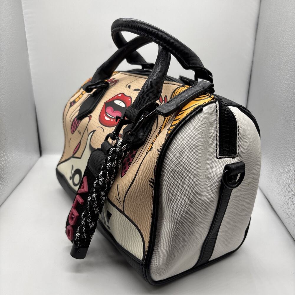 ALDO So Extra Pop Art Comic Satchel Top Handle Bag Graphic Print Crossbody - Picture 2 of 8